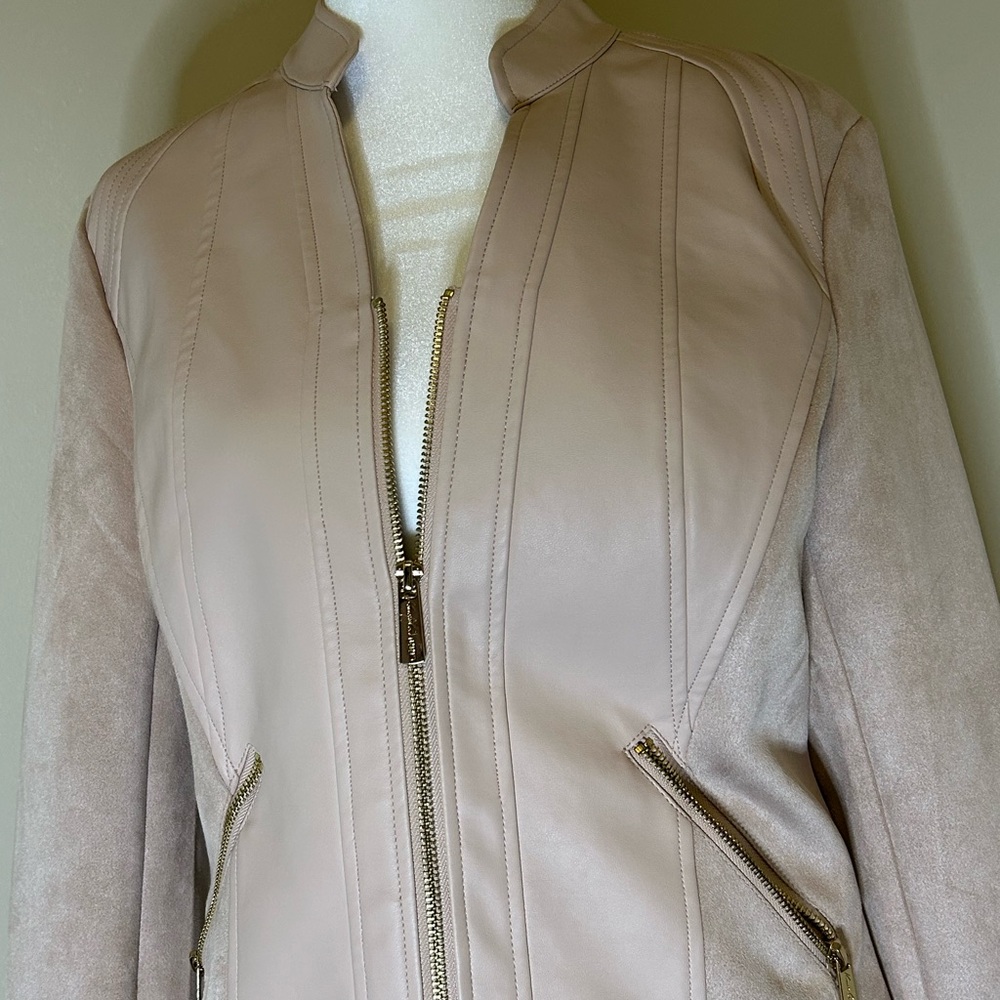 Rose pink leather jacket - Picture 2 of 9